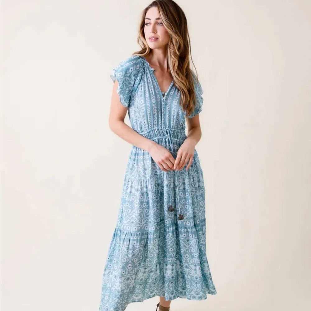 Omika Corinna Dress Indore Sky Pale Blue